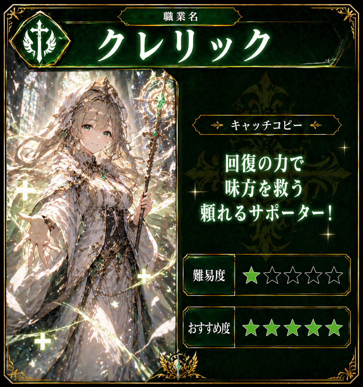 クレリックの職業カード